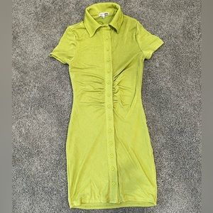 Green mini dress